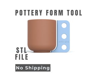 Pottery Cup Form Tool -  Wheel Throwing Profile - Digital STL