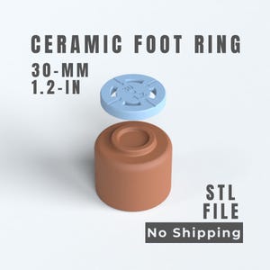 30mm Ceramic Foot Ring Tool  | Digital Download | 3D Printable Clay Trimming Guide