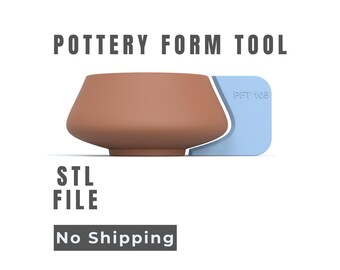 Pottery Form Tool -  Wheel Throwing Profile - Digital STL