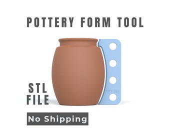 Pottery Vase Form Tool -  Wheel Throwing Profile - Digital STL