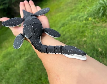 Large 12” Articulated Plesiosaur Toy – 3D Printed Prehistoric Marine Reptile Figure – Ocean Dinosaur Collectable