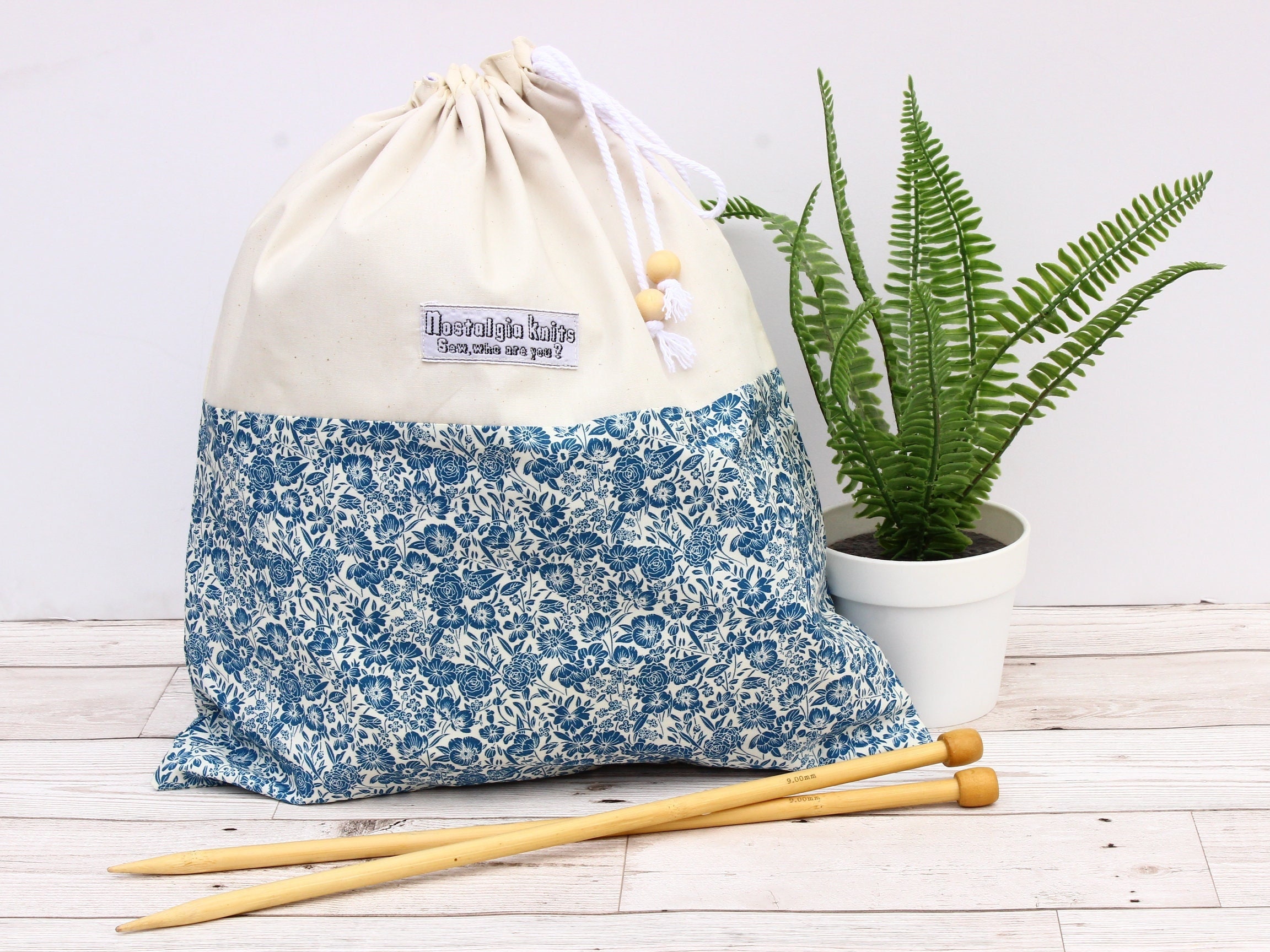 Crochet Tote Bag, Knitting Tote Bag, Personalised Bag, Knitting Project  Bag, Yarn Bag, Knitting Storage, Grandma Knitting, Cute Mum Gift 