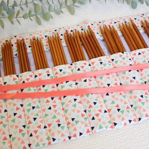 Modern DPN Knitting Needle Roll: Coralie Green Studio Case