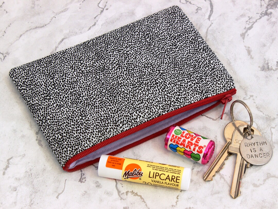 Modern Monochrome Zip Purse Black and White Zip Purse Black Etsy