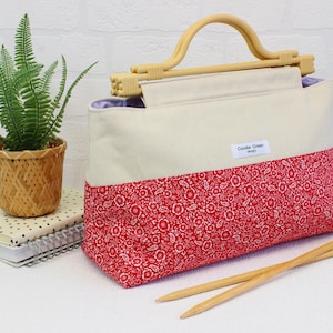 Extra large knitting project bag, knitting storage tote, work in progress knitting travel bag, craft organiser bag by Coralie Green UK
