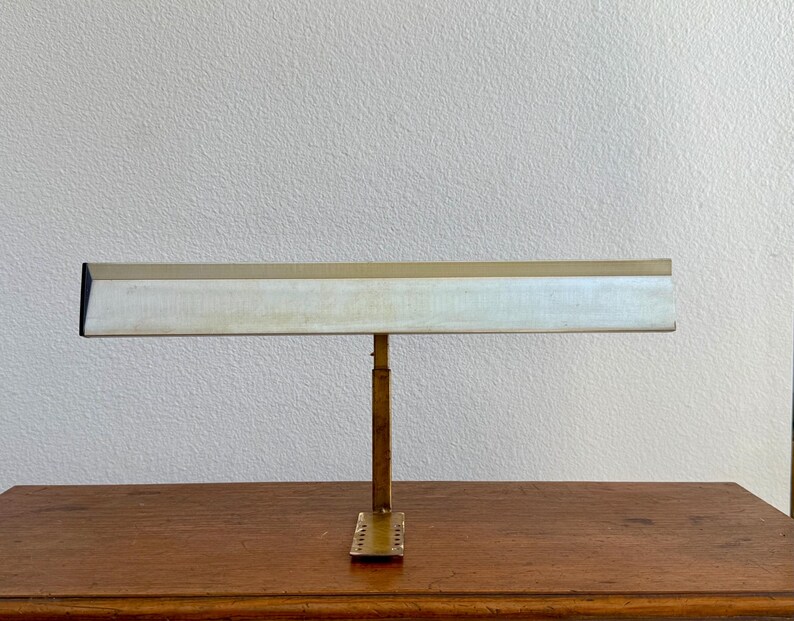 Vintage 1960s Brass Art Light, Lacquered Rose Gold Plug-in Wall Lamp image 18
