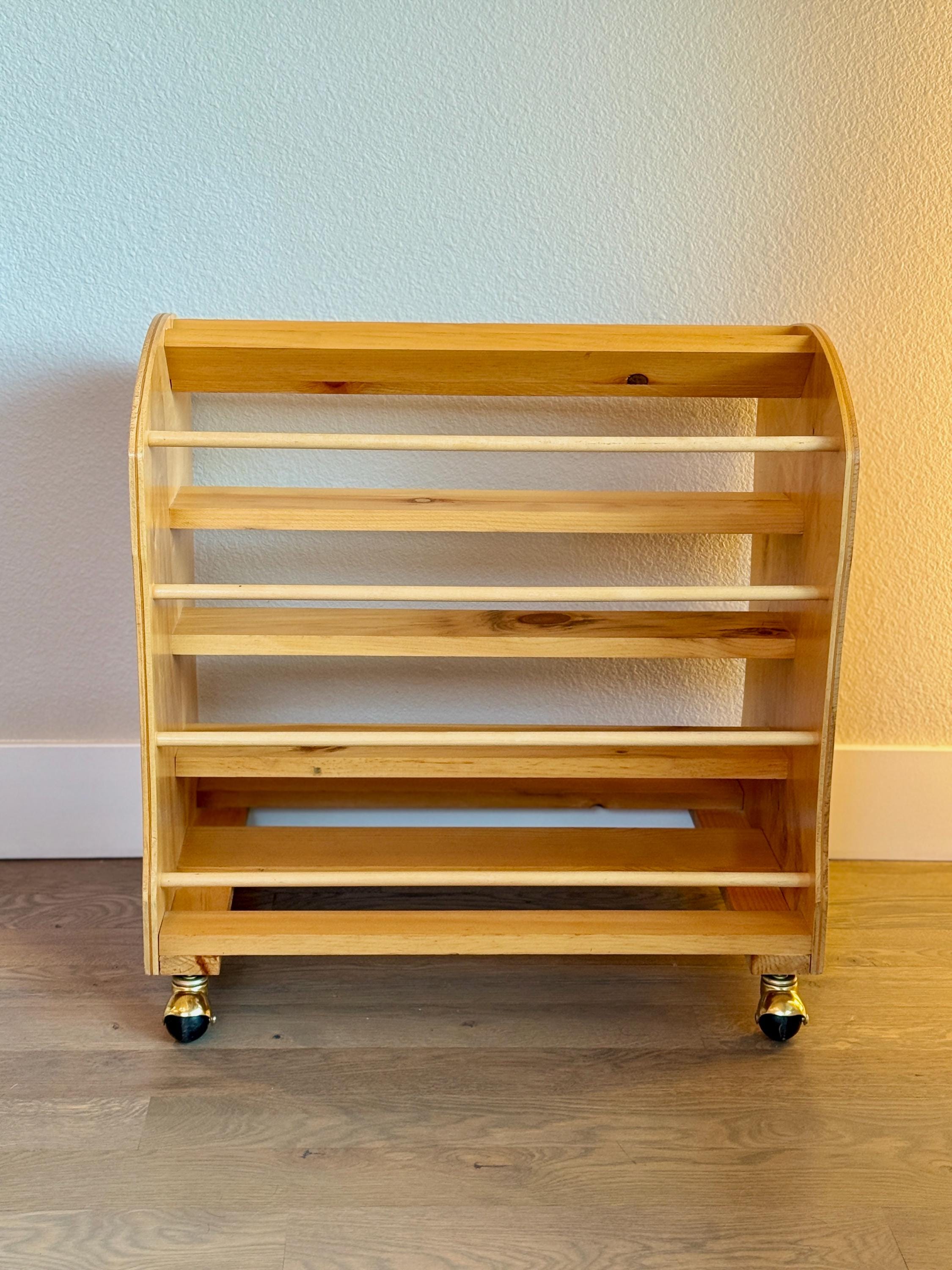 チェスト・キャビネット Antique Book open Shelf Caster Antique Book