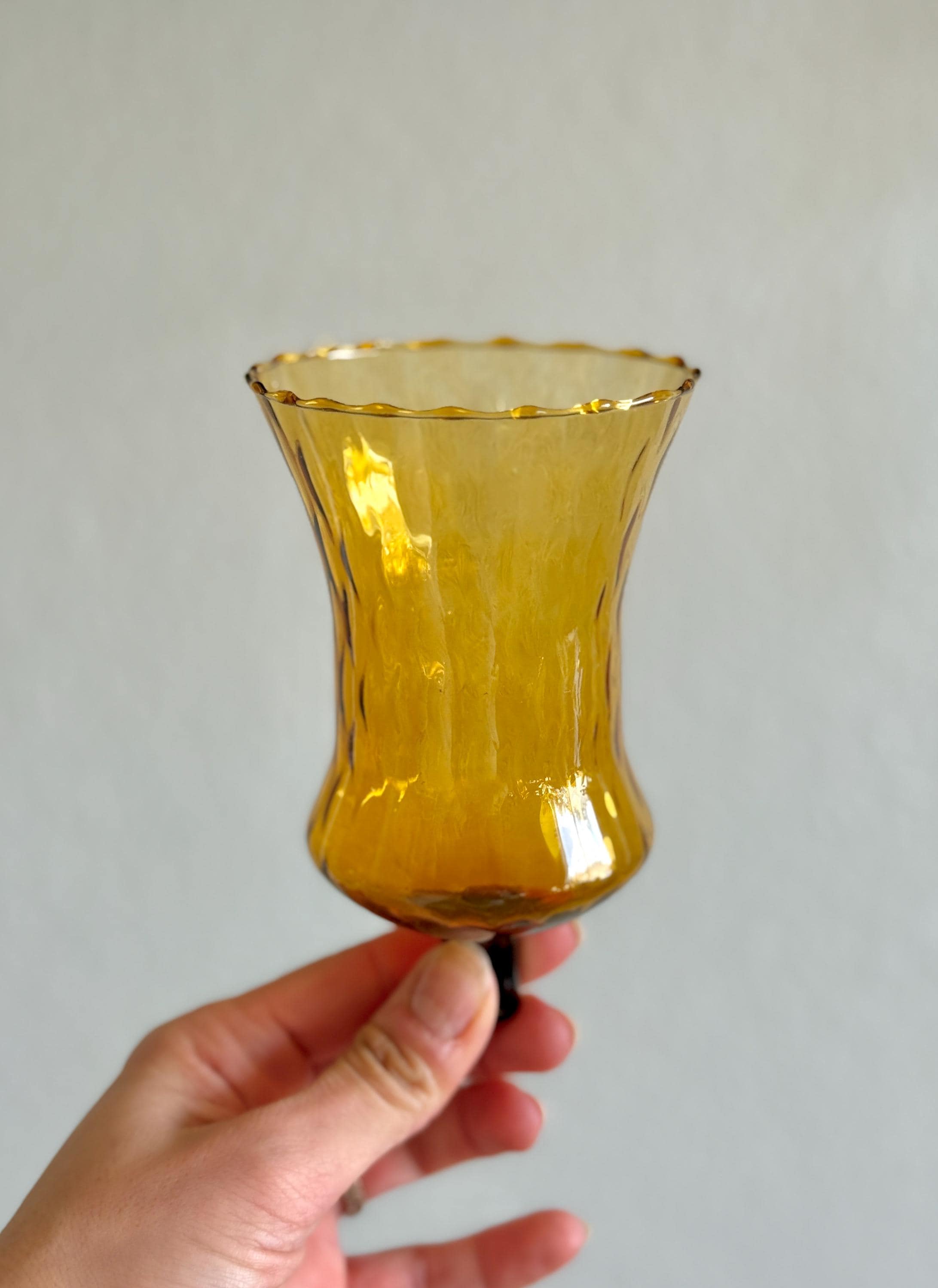 Mid Century Amber Glass - Etsy