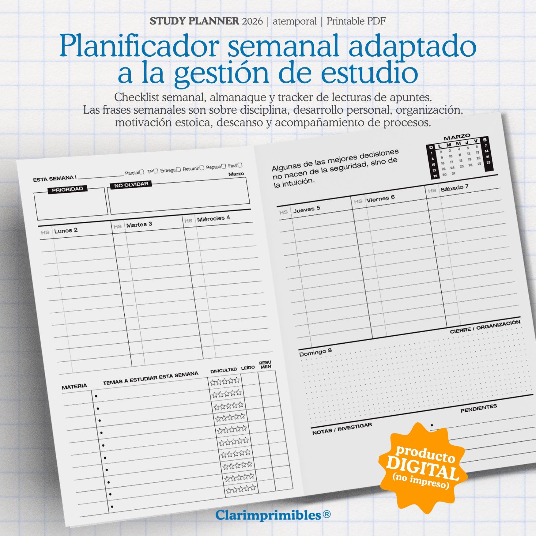 2026 Printable University Planner | Academic Planner | Student Planner ...