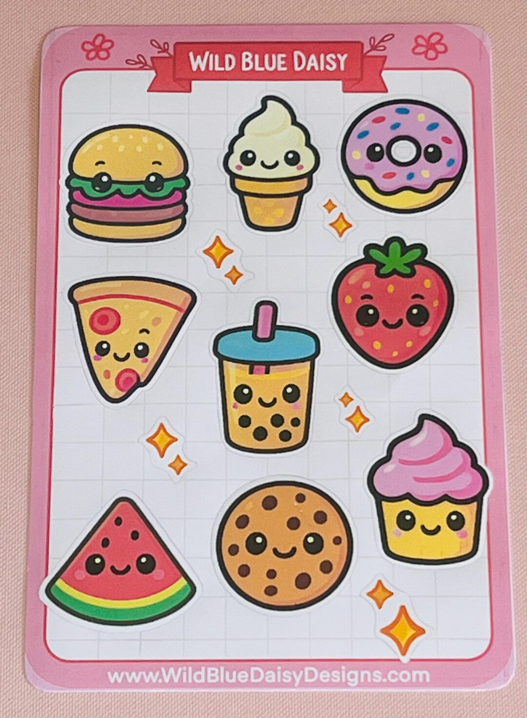 Kawaii Food Sticker Sheet | Planner Stickers - Etsy