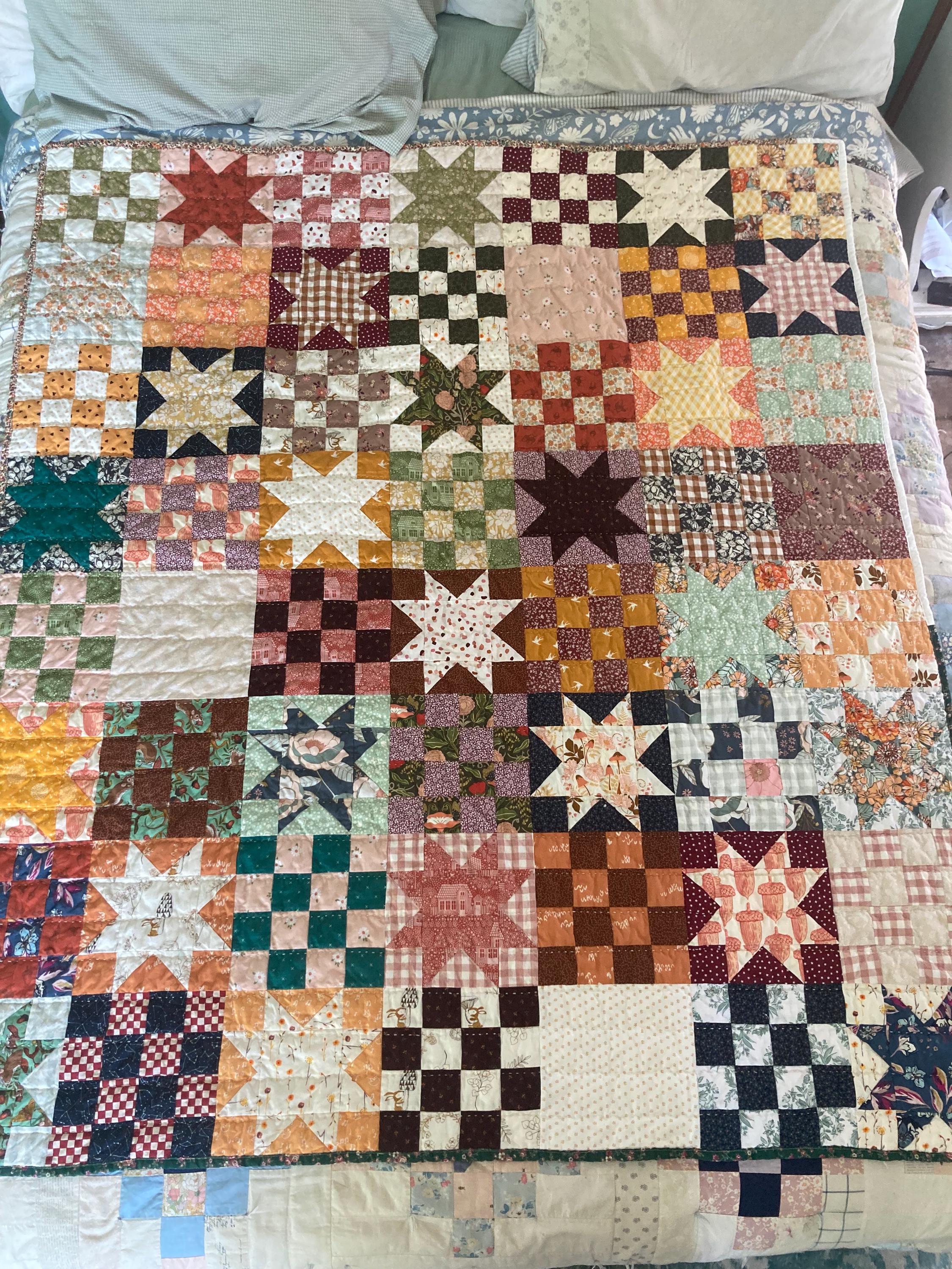 ✝️SCRAPQUILT RAG ✝️ April's Scrappy Blue 