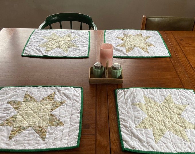Set of Four Handmade Quilted Placemats Etsy