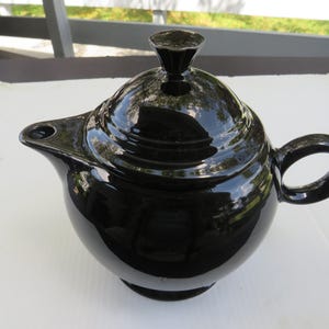 Black Fiesta Ware 44oz. Teapot W/Lid Retired New Never Used W/Original Sticker