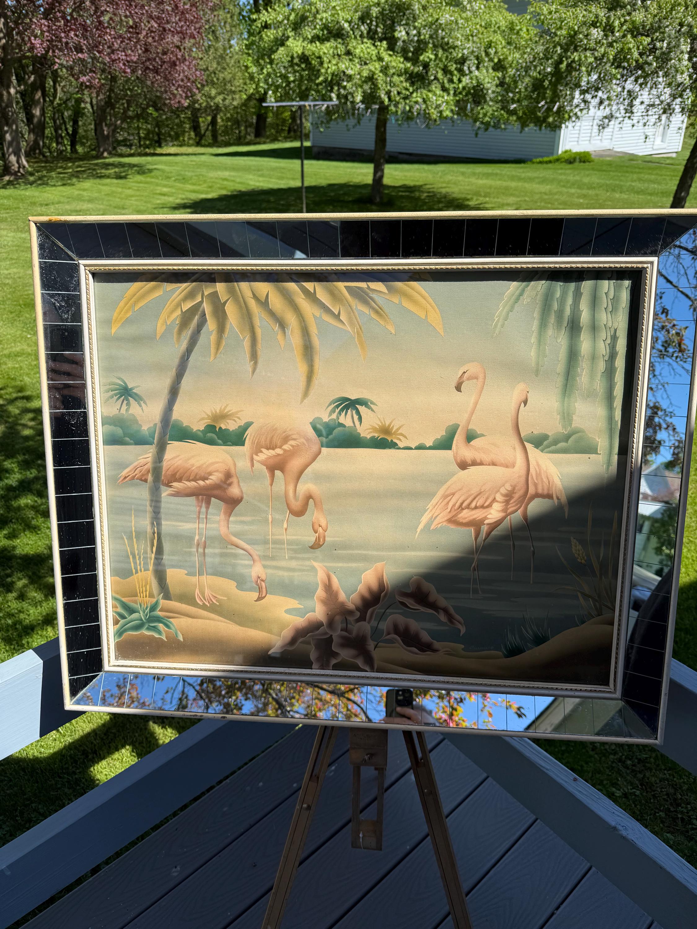 ビンテージ 50's TURNER社製 ターナーフラミンゴミラー