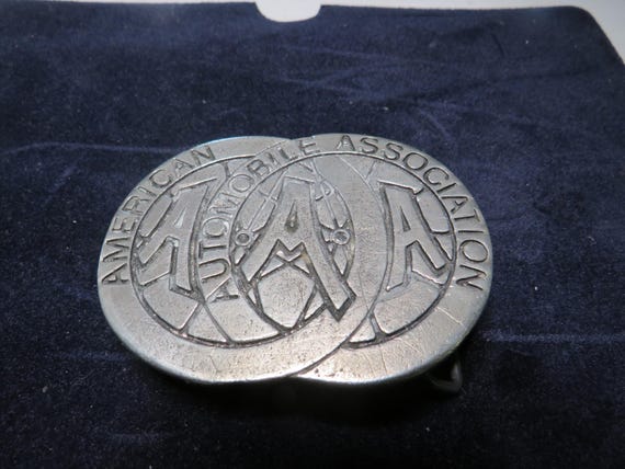 Vintage American Automobile Association Belt Buckle Pre-owned
