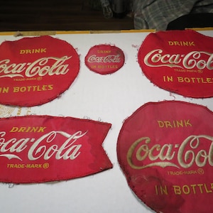 Vintage Lot of 5 Coca-Cola Uniform Patches 1950-1960 Pre-Owned