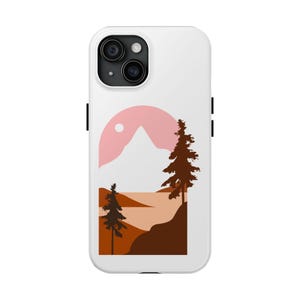 Nature-Inspired Tough Phone Case, Mountain & Forest Design, Outdoor Lover Gift, Hiking Accessories, Adventure Phone Cover, Eco-Friendly