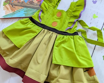 Dopey twirl dress, Snow White inspired, Everyday princess dress size 2