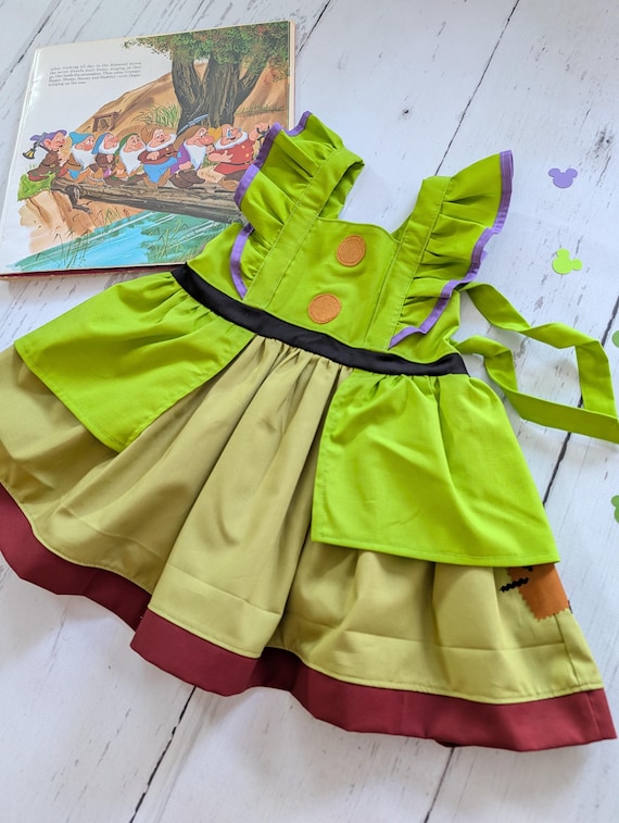 Dopey Twirl Dress, Snow White Inspired, Everyday Princess Dress, Handmade  Sizes 12/18m-8 - Etsy