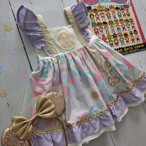 Girls Small World Themed Dress, Everyday Princess Small World Dress inspired by Small World attraction, sizes 12m/18m, 2T-8 girls