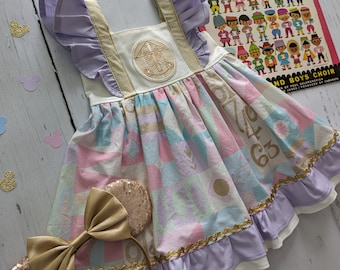 Girls Small World Themed Dress, Everyday Princess Small World Dress inspired by Small Worls attraction, sizes 12m/18m, 2T-8 girls
