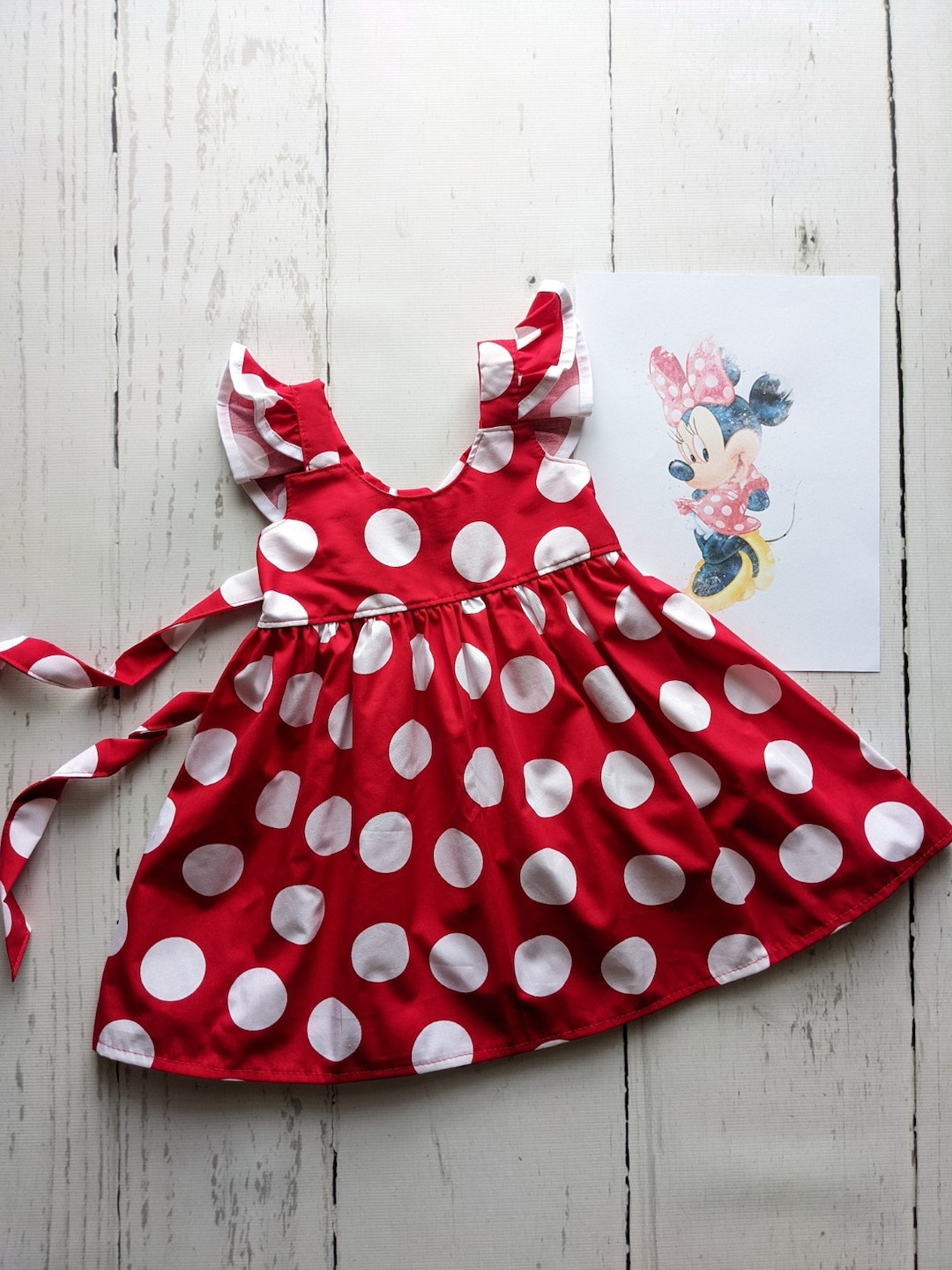 Ready to Ship, Girls Classic Minnie Mouse Twirl Dress, Minnie Polka Dot ...