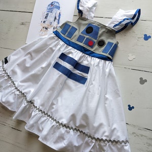 Girls R2D2 dress, Everyday Princess R2D2 dress, inspired by Star Wars character R2D2 in sizes, 2T-8girls girls