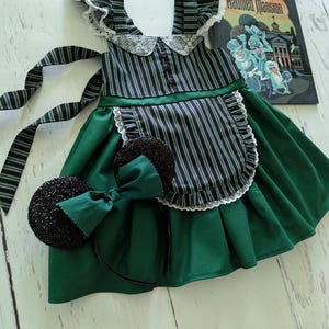 Girls Haunted Mansion Themed Dress, Everyday Princess Haunted Hostess inspired dress, Cast member hostess dress sizes 12m/18m, 2T-8 girls