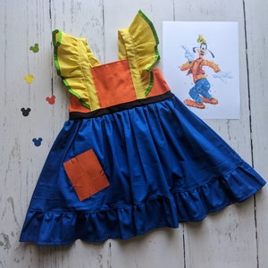 Girls Goofy Twirl Dress, Goofy inspired dress, Mickey&#39;s pal, Goofy dress, size 12-18m, 2-8 girls