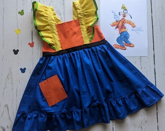 Girls Goofy Twirl Dress, Goofy inspired dress, Mickey's pal, Goofy dress, size 12-18m, 2-8 girls