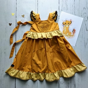 Girls Simba Twirl Dress, Simba inspired dress by The Lion King, Character dress up, sizes 12/18m, 2T-8girls