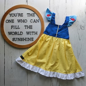 Girls Snow White Twirl Dress, Everyday Princess Snow White&#39;s Dress inspired by Snow White, sizes 12/18m, 2T-8 girls
