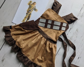 Girls Chewbacca dress, Everyday Princess Chewie dress, inspired by Star Wars character Chewbacca in sizes, 2T-8girls
