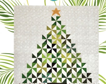 Pinwheel Christmas Tree Wall Hanging Pattern - Download