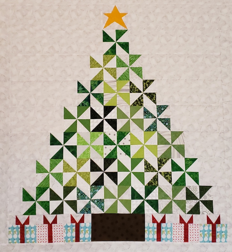 Pinwheel Christmas Tree Wall Hanging Pattern Download Etsy