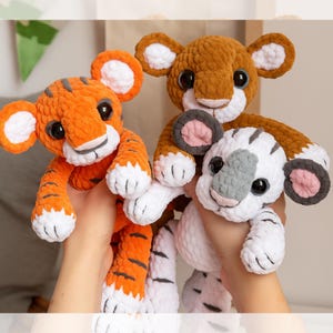 Timmy the Tiger Amigurumi Crochet Pattern - PDF Digital Download - Cute Plush Jungle Animal- No sew tiger, Amigurumi tutorial PDF in English