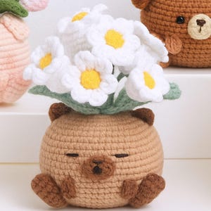 Patron au crochet du muguet : pot de fleur amigurumi PDF Tutoriel