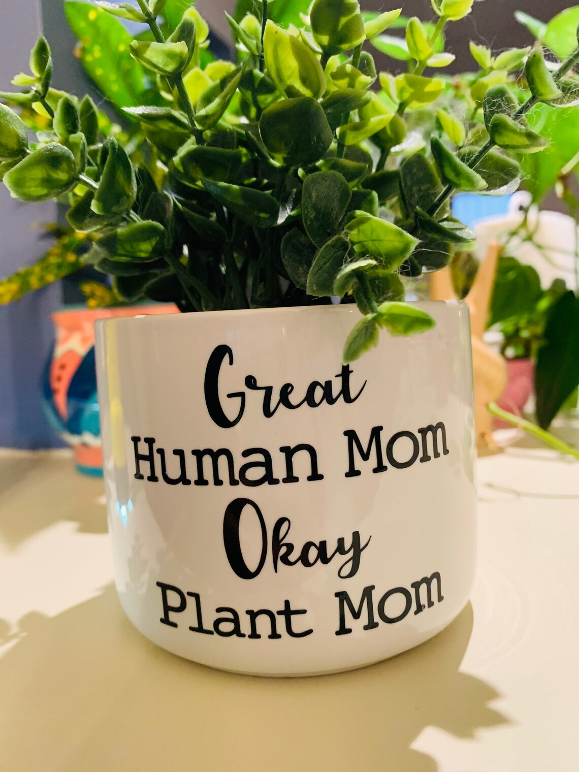 Planter For Mom Ceramic Pot with Tray Etsy