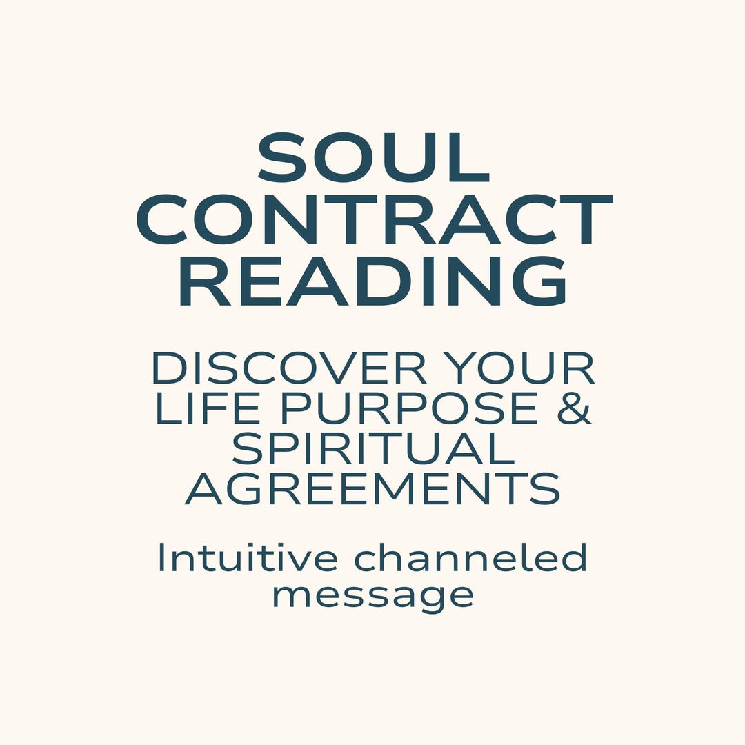 Soul Contract Reading Life Purpose & Spiritual Message Etsy