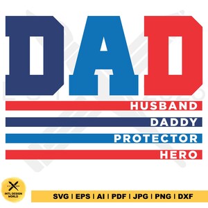 Papa Ehemann Daddy Beschützer Held svg, lustiger Papa svg, Vintage Papa Witze svg, Vatertag svg, Geschenk für Mann, Vati-Leben svg, Cricut-Datei