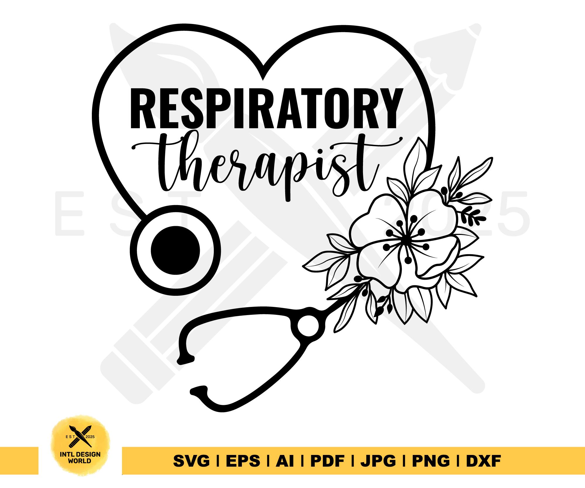 Respiratory therapist svg, Stethoscope svg, Respiratory therapist sublimation file, Shirt svg, Instant Download, therapist svg, therapist