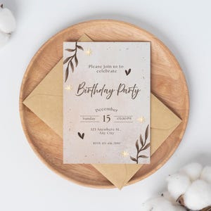 Custom Birthday Party Invitation Download Printable Canva Template | Birthday Invitation For Adults | Kids Birthday Invitation