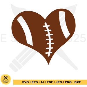 Football Heart svg, sport heart svg, sport svg, heart svg, baseball, sport girl svg, sport shirt design, files for cricut, instant download