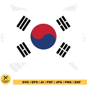 Layered south korea flag, Korean flag svg, South Korea flag clipart, Soccer game svg, Sports svg, Football Shirt svg, cricut, layered