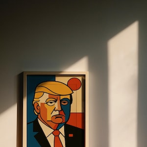 vector illustration of trump, Pop Art Poster, Donald Trump Surprised Portrait, Silhouette Image of Donald Trump, Instant Download