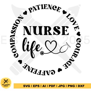 Nurse life svg, Registered Nurse svg, files for cricut, Nurse Shirt Design, nurse svg, Instant Download, Nurse Graduation PNG