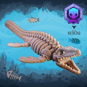 Articulated, Realistic, Skeleton Mosasaurus Dinosaur (made to order)