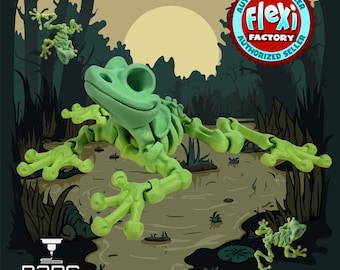 Articulated 3D Printed Skeleton Frogs with optional magnets in feet.