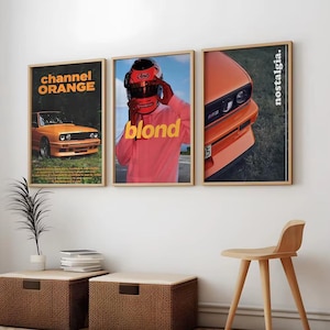 Moderne course blonde Frank Ocean Cars Rap Hype bête mode art mural toile peinture affiches pour salon décor à la maison