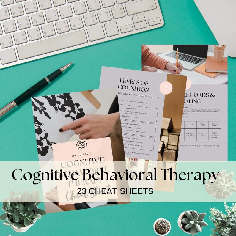 CBT Cheat Sheet Printable Cognitive Behavioral Therapy Guide Mental ...
